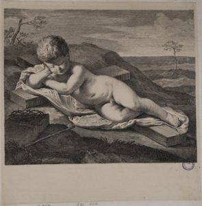 Gesù Bambino dormiente sulla Croce